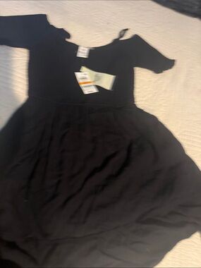 American Rag Black Short Sleeve Twirl JUNIOR’s Dress